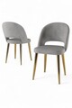Set scaune 4 piese, Charlotte, Pane, Gri / Auriu