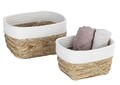Cos depozitare, Wenko, Rika S, 16 x 12 x 20 cm, fibre naturale/bumbac, alb/natur