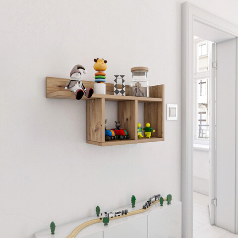 Raft de perete, kalune design, room, 72x37x18 cm, pin