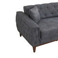 Set canapea extensibilă, Unique Design, 867UNQ1523, Lemn de carpen, Albastru