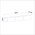 Comoda TV, Inarch, Terra, 180x26x31.4 cm, PAL, Maro