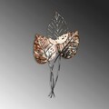 Decoratiune de perete, Fall 1, Metal, Dimensiune: 45 x 85 cm, Maro / Negru