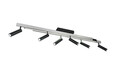 Plafoniera Zeno, TRIO, 180x8.5x15 cm, 5.5W, 18W, 6x SMD, 1x SMD, metal, argintiu lucios/negru