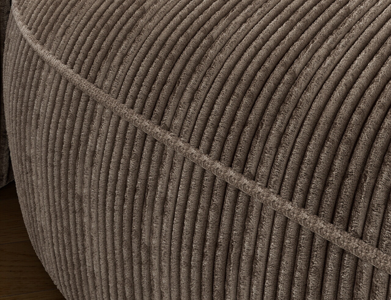 Coltar extensibil stanga 3 locuri ELTAP, Tesalia, 240x150x93 cm, lemn/catifea din poliester, maro deschis — imaginea 10