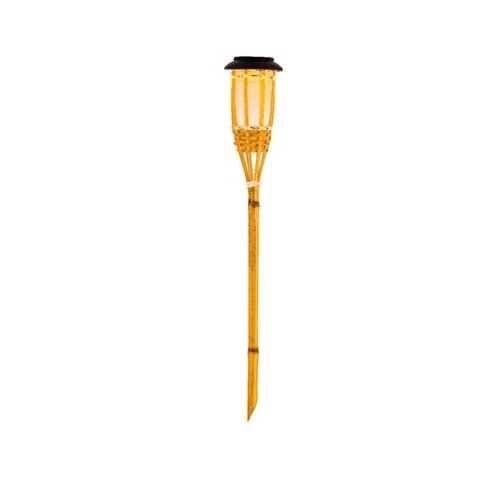 Lampa de gradina torch, lumineo, 9x54 cm, bambus, galben