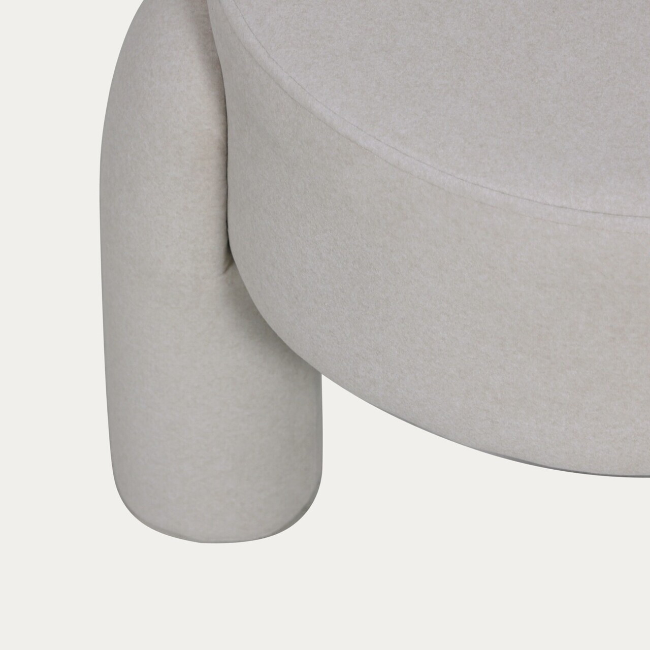 Taburet Ollera, Homla, 46.5x41 cm, MDF/poliester, ecru - view 5