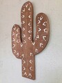 Decoratiune de perete, Cactus, 30x48x1.8 cm, Lemn , Maro