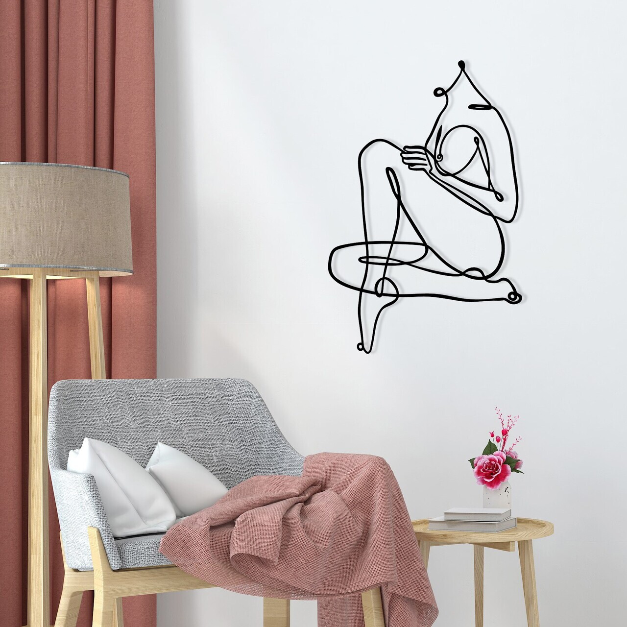 Decoratiune de perete, Bello, Dimensiuni: 40,5 x 61 cm, Negru — imaginea 2