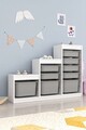 Dulap multifunctional, Estella, Swiss, Alb/Gri