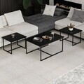 Masuta de cafea, Hanah Home, Levada, 90.45.45x37.42.37x60.52.52 cm, Negru