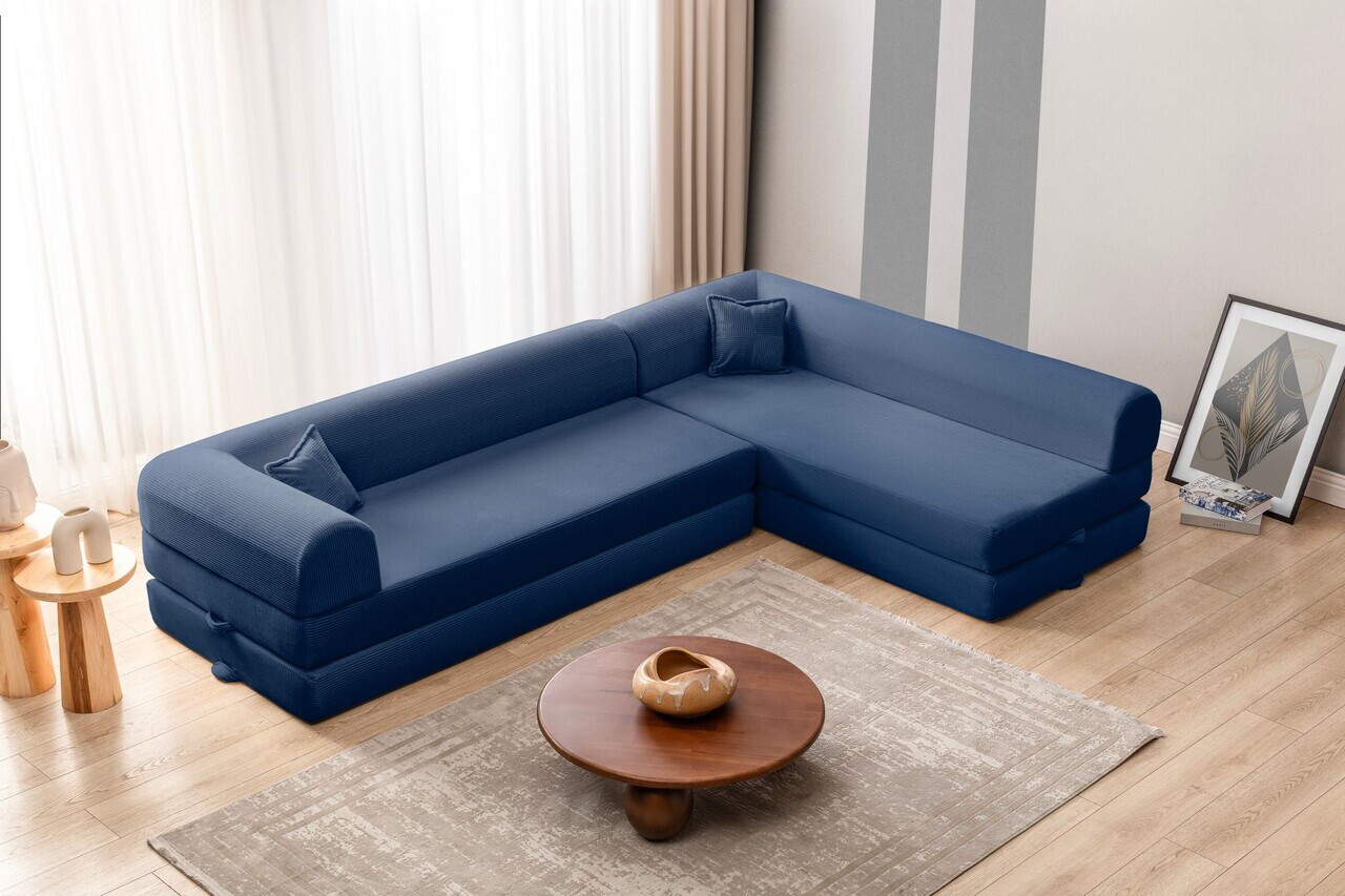 Coltar, Atelier del Sofa, 118FVL1503, Tesatura plus reiata, Albastru navy - view 2