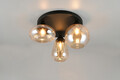 Plafoniera Lumina, TRIO, 35x24.5 cm, 10W, 3x E14, metal, negru mat