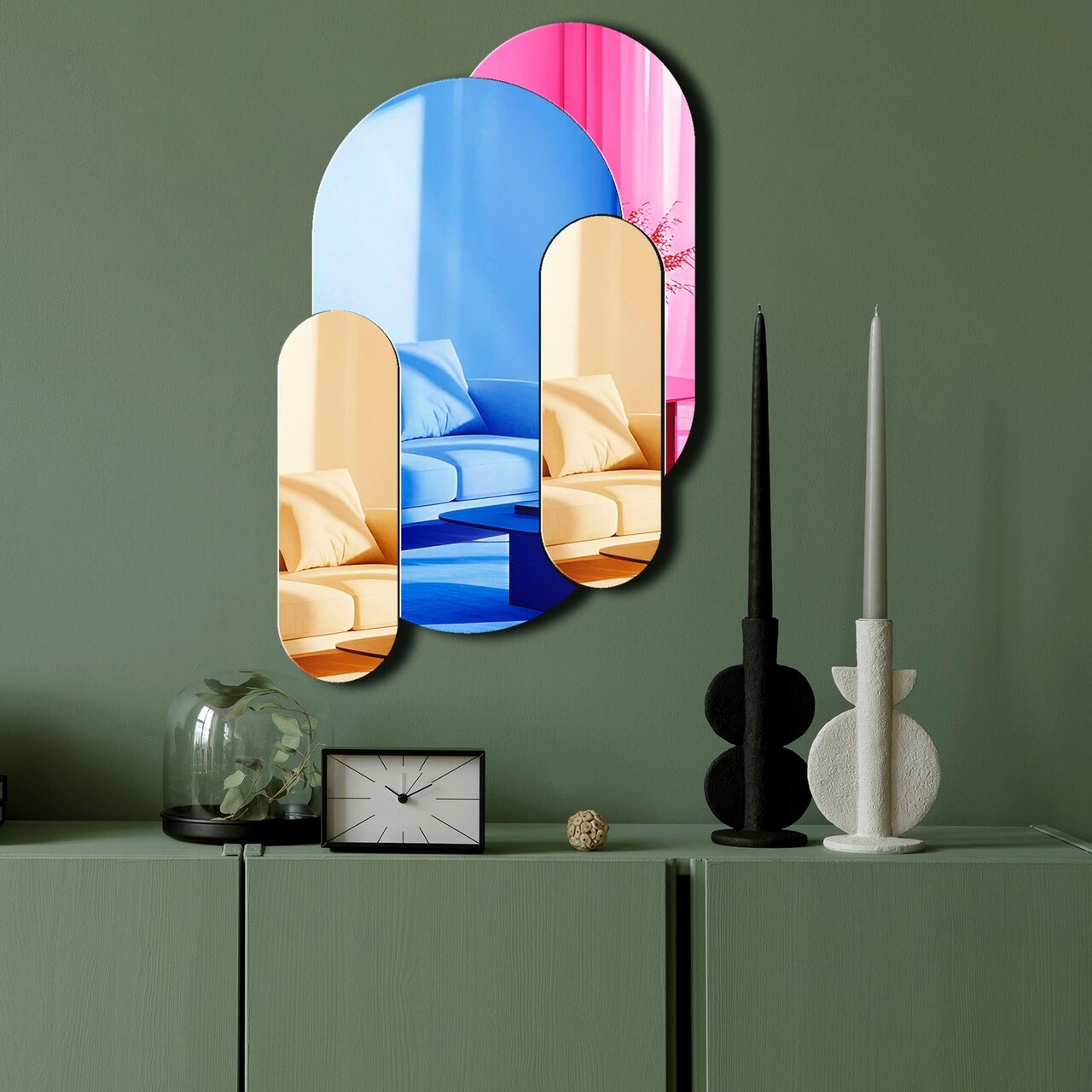 Oglinda decorativa Ozgl512 Partea de jos: 100% EVA (Grosime: 10 mm) Multicolor