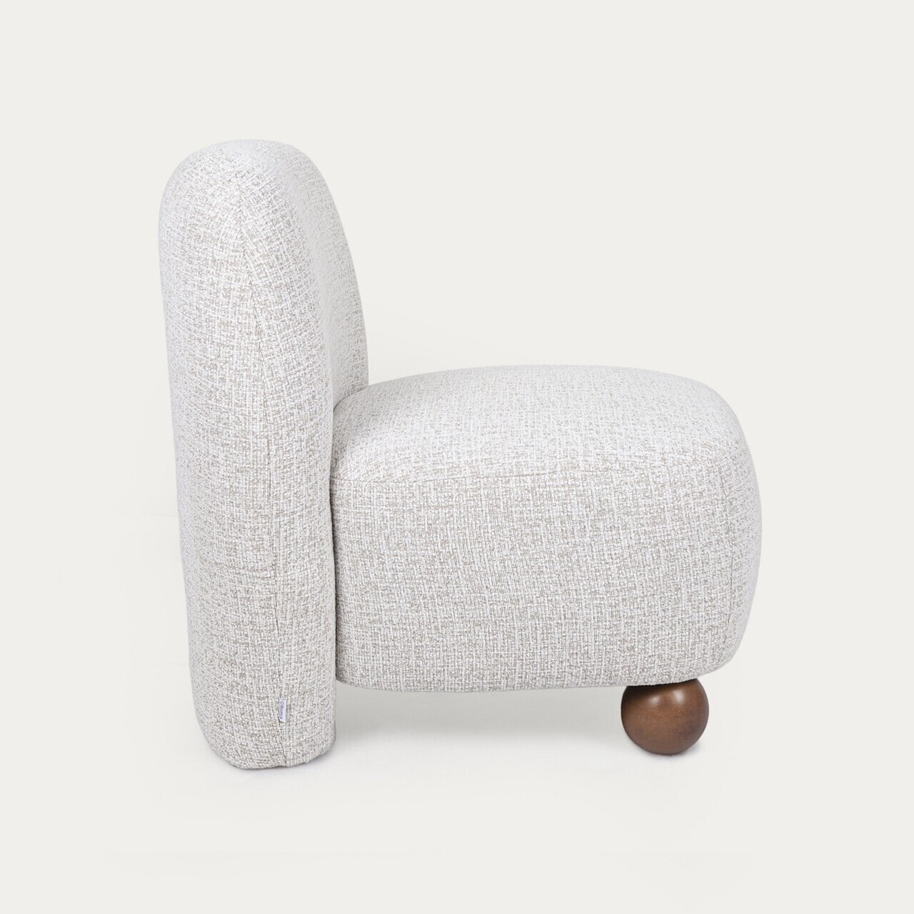 Fotoliu Norello, Homla, 77x66x77 cm, MDF/poliester, bej/maro — imaginea 4