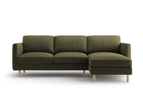 Coltar dreapta 3 locuri, Eden, Micadoni, 250x150x90 cm, catifea, verde muschi melanj