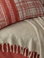 Set cuvertura de pat dubla Pique, 4 piese, 220x240 cm, 100% bumbac ranforce, Cotton Box, Origin, bej