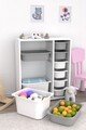 Dulap multifunctional, Estella, Zen 2D2K6U, Alb/Gri