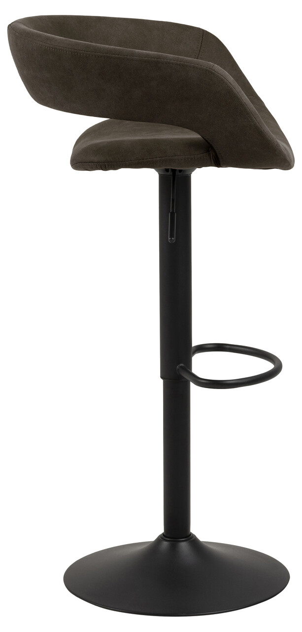 Scaun de bar Grace, Actona, 54.5x48.5x101 cm, rotativ, poliester/otel, antracit - view 8