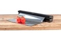 Dispenser pentru folie plastic/aluminiu, Wenko, Perfect Cutter, 32 x 5.2 x 6.7 cm, inox, negru