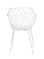 Scaun Optik Total, Bizzotto, 58x54x85.5 cm, polipropilena/otel, alb
