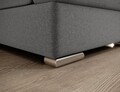 Coltar extensibil stanga 3 locuri ELTAP, LT-05GO, Siber, 270x186x93 cm, lemn/poliester, gri