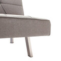 Canapea extensibila 3 locuri Travis, Pakoworld, 175x83x74 cm, textil, gri/argintiu