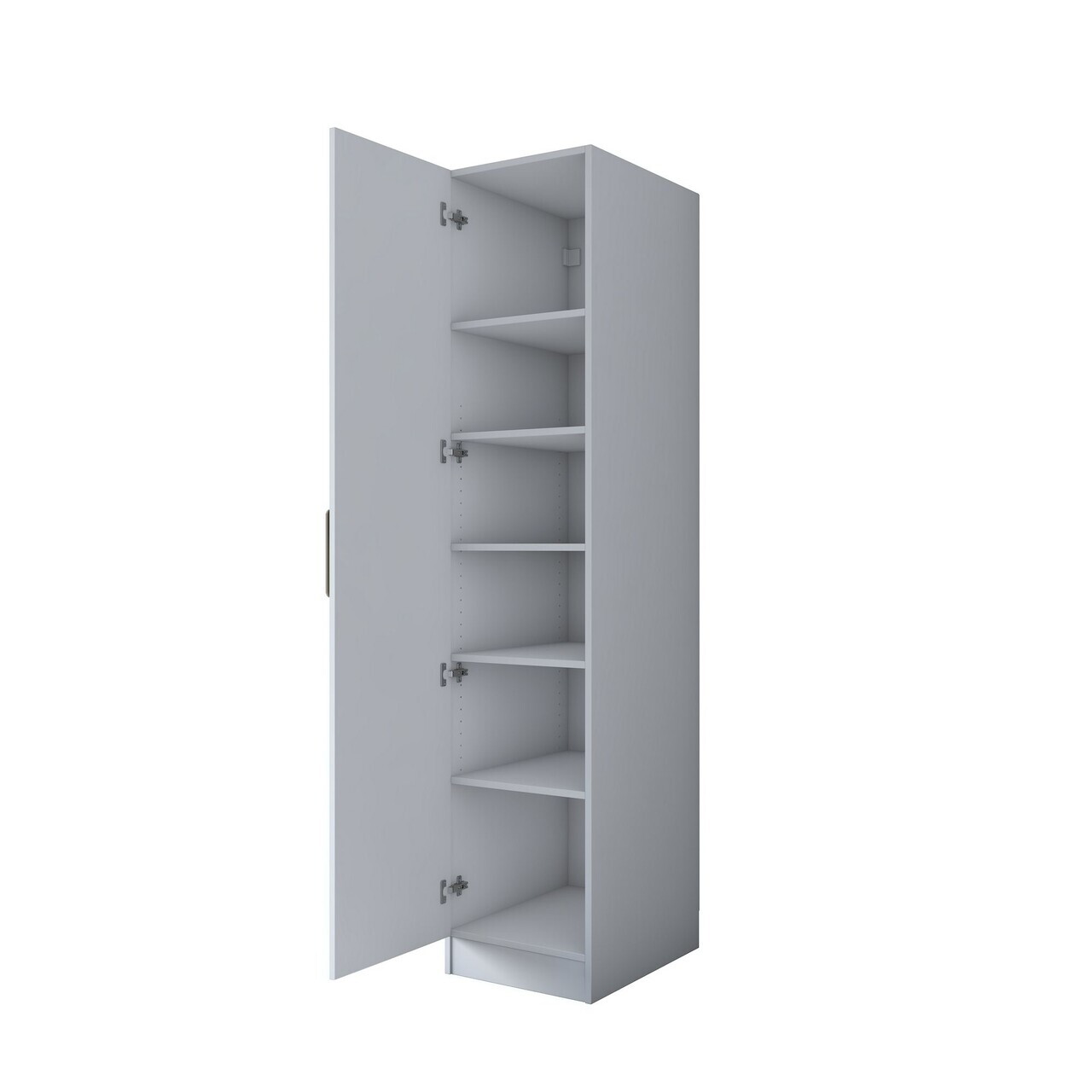 Dulap pentru haine, Hanah Home, BA182, 45x210x57.5 cm, PAL melaminat, Alb - view 8