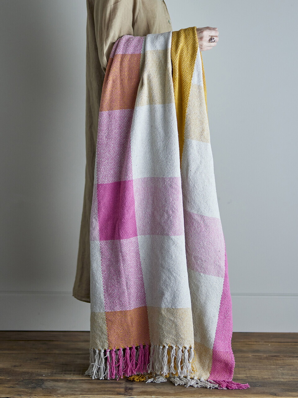 Pled, Bloomingville, Hadley, 130x160 cm, amestec bumbac, multicolor - imagine 2