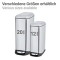 Cos de gunoi cu pedala Design, Wenko, 20.5x36x46 cm, inox/polipropilena, argintiu/negru