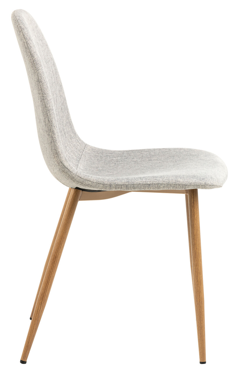 Scaun Celia, Actona, 44x54x86 cm, poliester/otel, gri deschis/natural - view 7