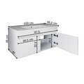 Dulap de baie cu chiuvetă, Hanah Home, 1053, 100x48x45.5 cm, MDF-LAM, Alb mat
