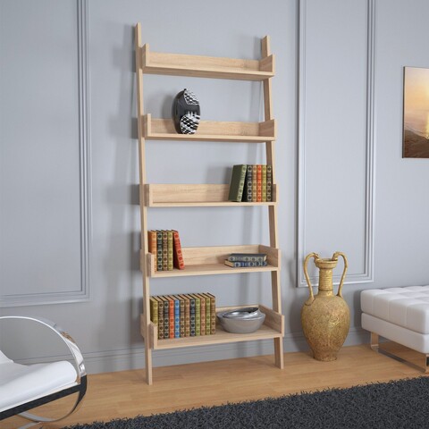 Biblioteca, Comforty, Only 801CMY3605, 80 X 195 X 32 Cm, Pal Melaminat, Stejar