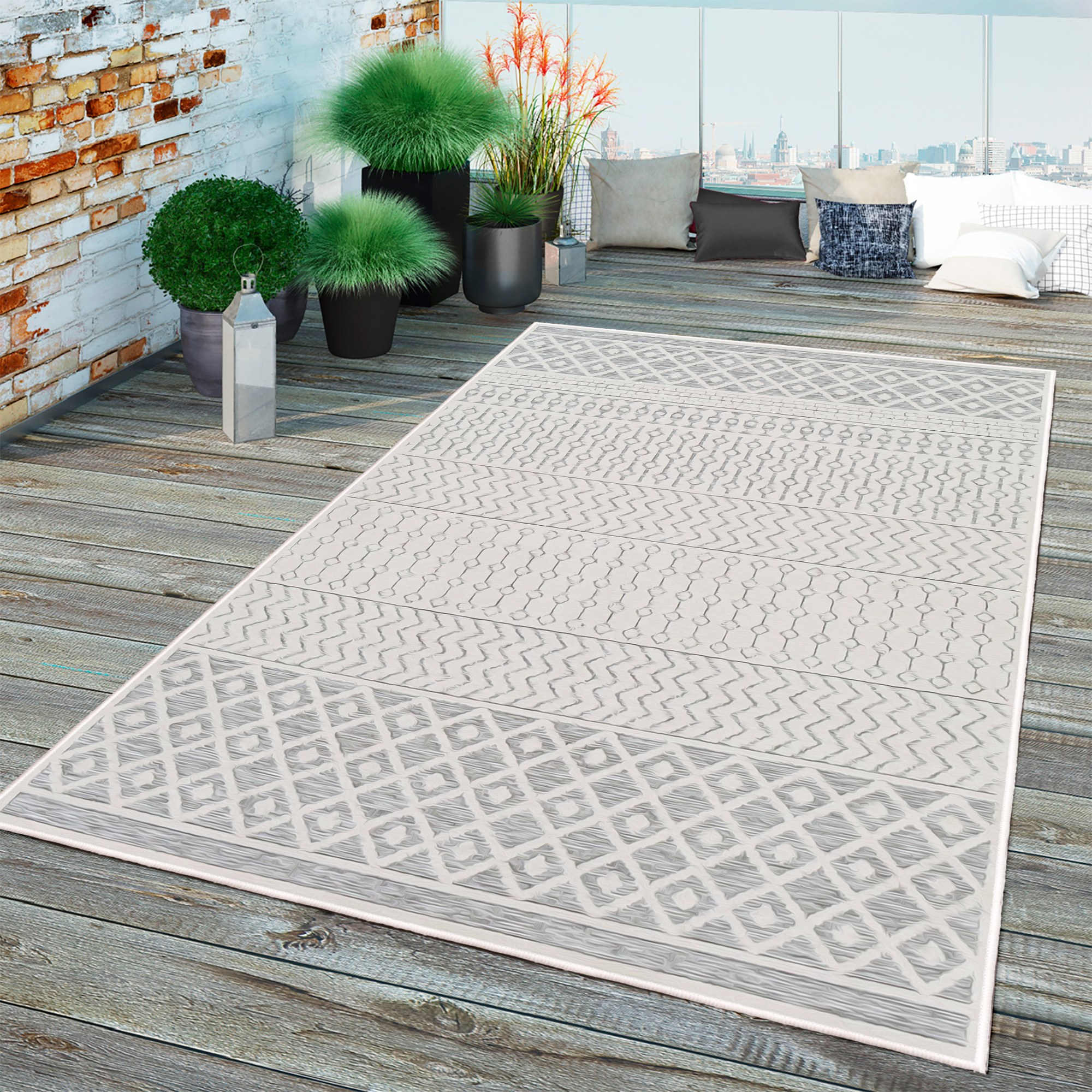 Covor, Woobtny0179, 160x230 cm, Gri