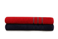 Set prosoape de baie 2 piese, Beverly Hills Polo Club, 411, Bumbac, Roșu / Albastru închis