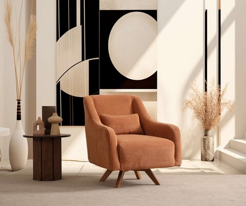 Fotoliu, Atelier del Sofa, 560ARE5211, Cadru: Lemn și PAL, Portocaliu