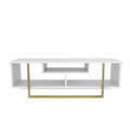Comoda TV, Retricy, Asal 120, 120x35.2x40.2 cm, PAL, Aur/Alb
