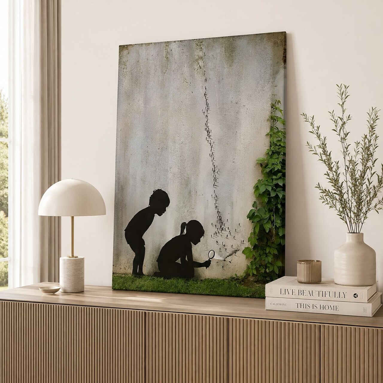 Tablou decorativ, KNV12050, Canvas, Cadru: 100% lemn (grosime: 3 cm), Multicolor — imaginea 3