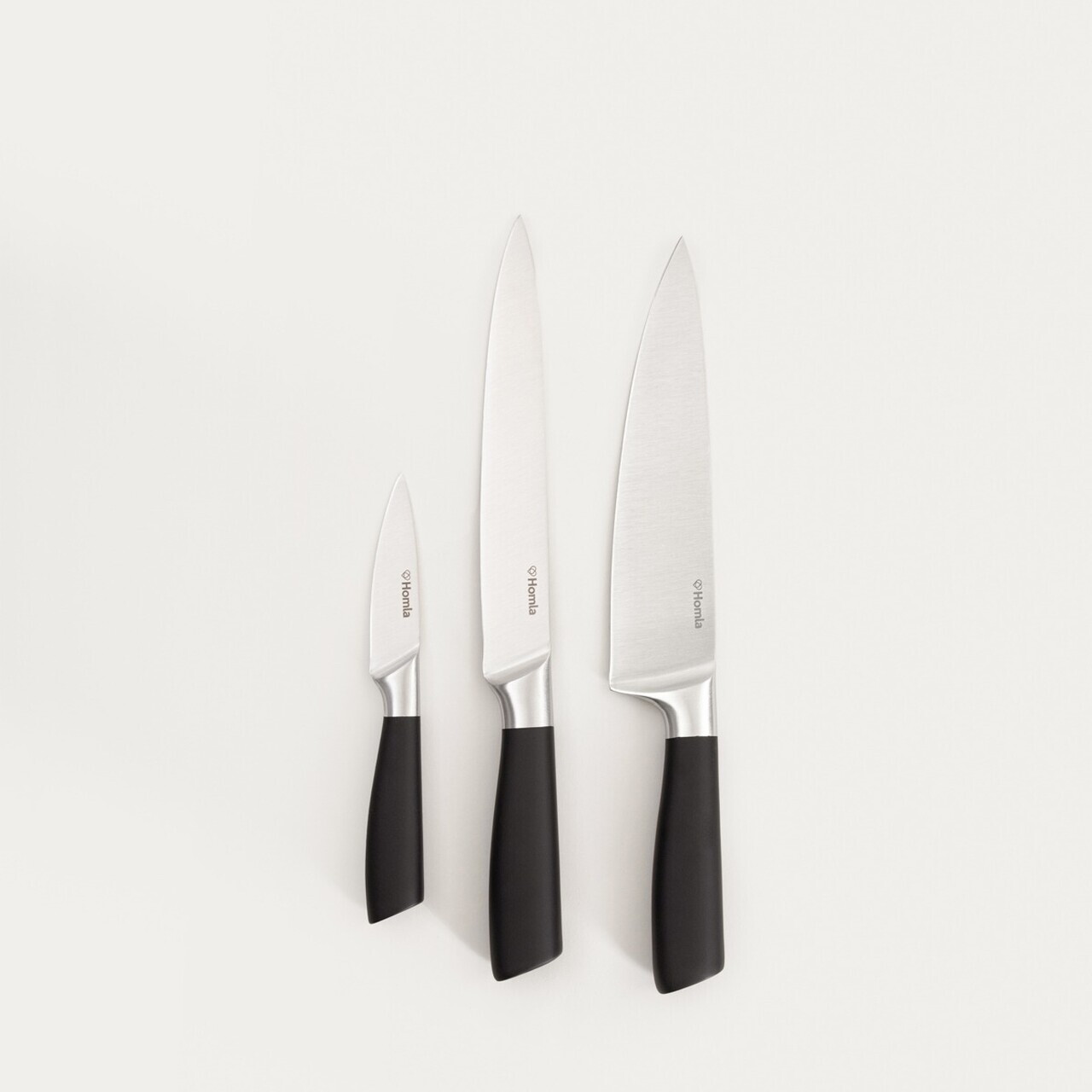 Set 3 cutite Liba, Homla, inox/plastic, negru - view 2