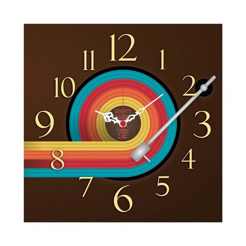 Ceas de perete, Msk-44, MDF, Dimensiune: 40 x 40 cm, Multicolor