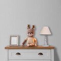 Lampa de masa Style, Creaciones Meng, 33 cm, 1 x E14, 40W, metal, gri deschis/alb