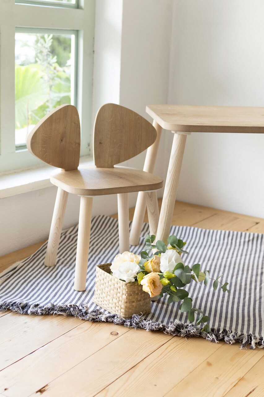Set masa si scaun pentru copii, Bambini, Mickey One Chair Set, Maro