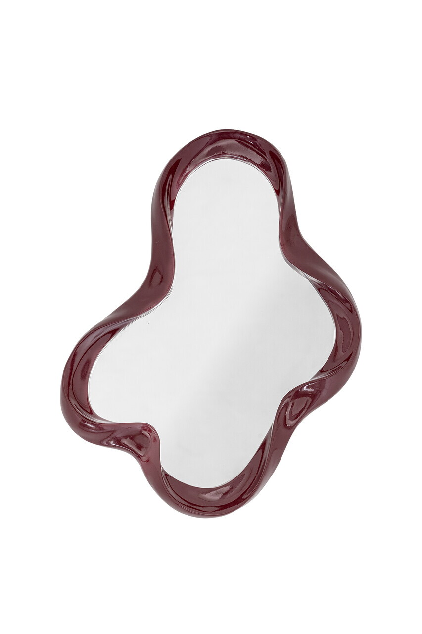Oglinda decorativa, Bloomingville, Violeta, 47x7x62 cm, polirasina, rosu - imagine 3