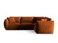 Coltar dreapta 4 locuri, Chris-184, Micadoni Home, 295x210x80 cm, catifea, teracota