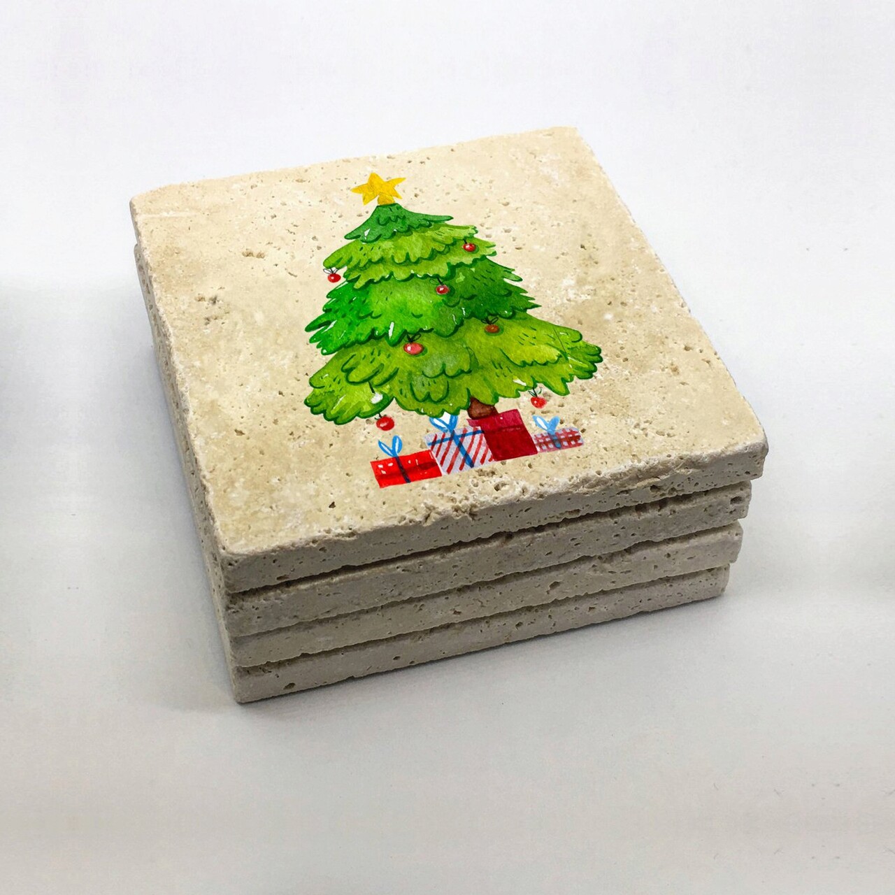 Set suporturi de pahare, Hermia, 366TYR1228, 10 x 10 x 1 cm, 4 piese, Multicolor - view 3