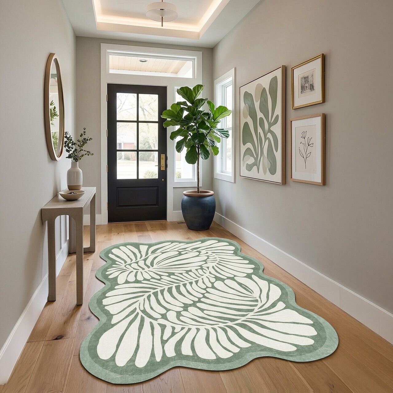Covor, Fr351, 80x150 cm, Verde — imaginea 2