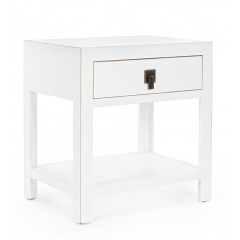 Masuta cu 1 sertar, pechino, bizzotto, 46.5x34x50.5 cm, lemn de pin