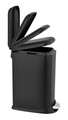 Cos de gunoi cu pedala Design, Wenko, 23.5x41x55 cm, otel/polipropilena, negru