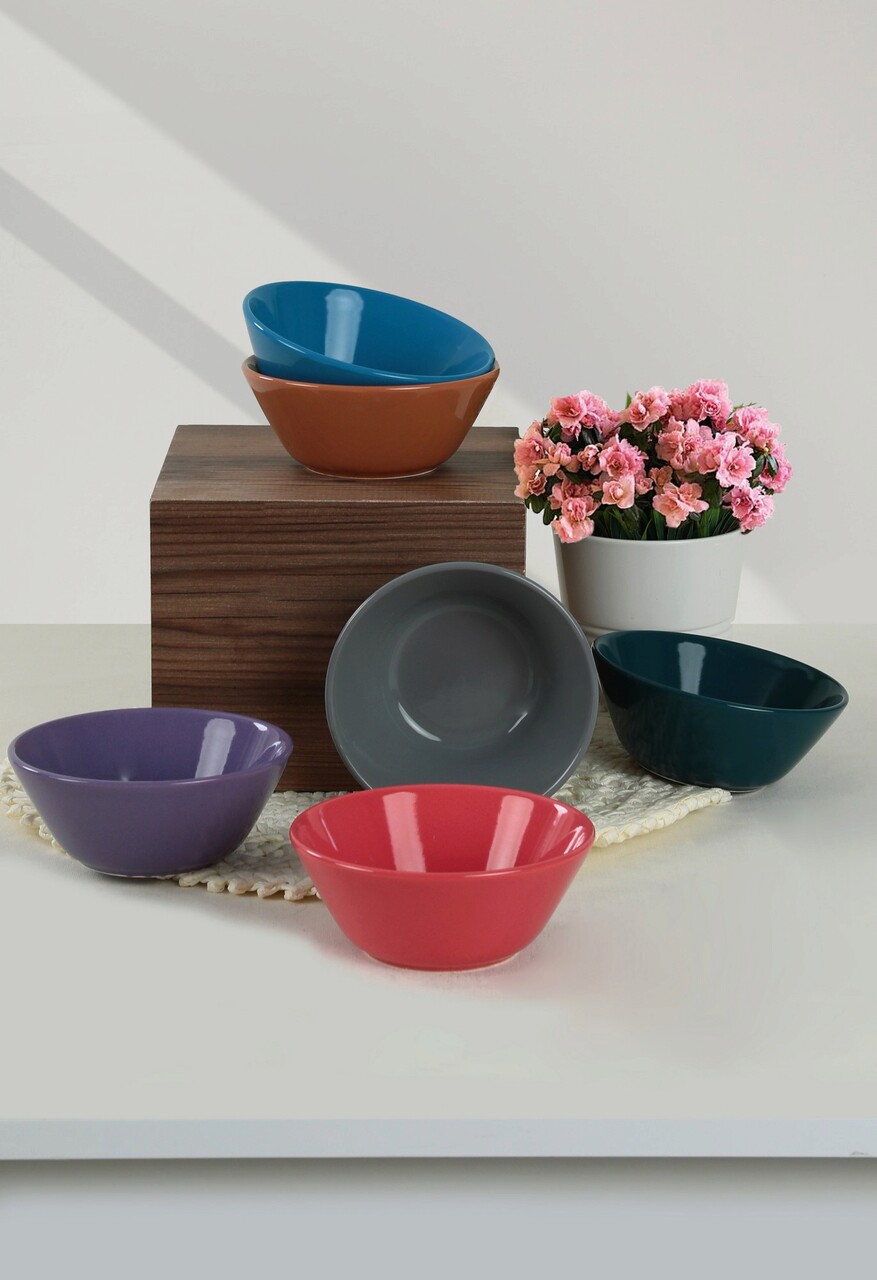 Set boluri, Keramika, 275KRM1839, Ceramica , Nu absoarbe apa, Multicolor - 1 | YEO