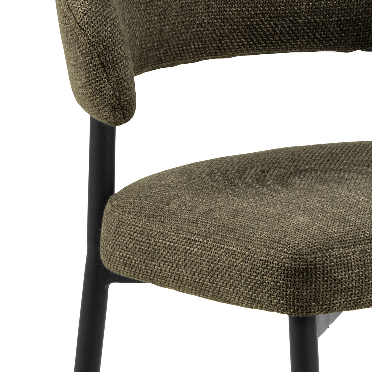 Scaun Edina, Actona, 56x55x77 cm, tesatura structurata/otel, verde - view 3