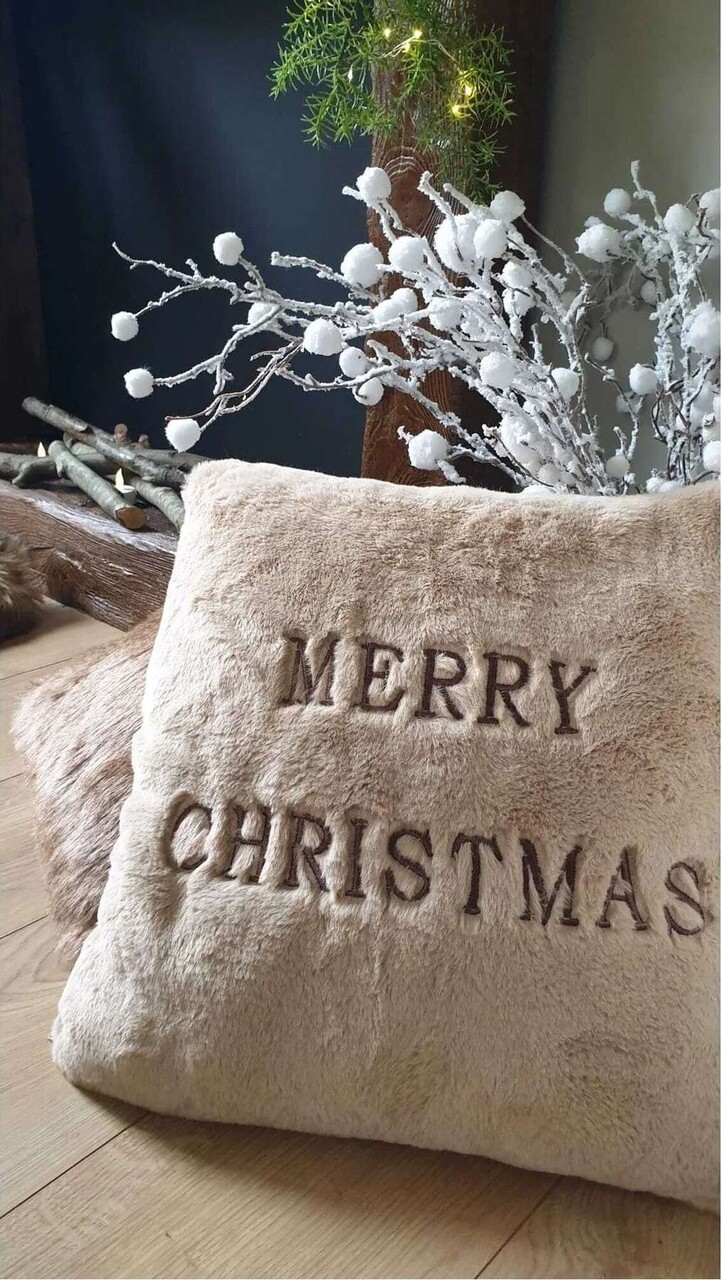 Perna, Merry Christmas, 43x43 cm, Poliester, Bej - view 5